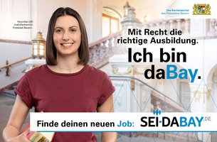 "Sei DaBay" - Recruitingkampagne des Freistaates Bayern, Agentur Schaller & Partner, alle Testimonials arbeiten auch dort.